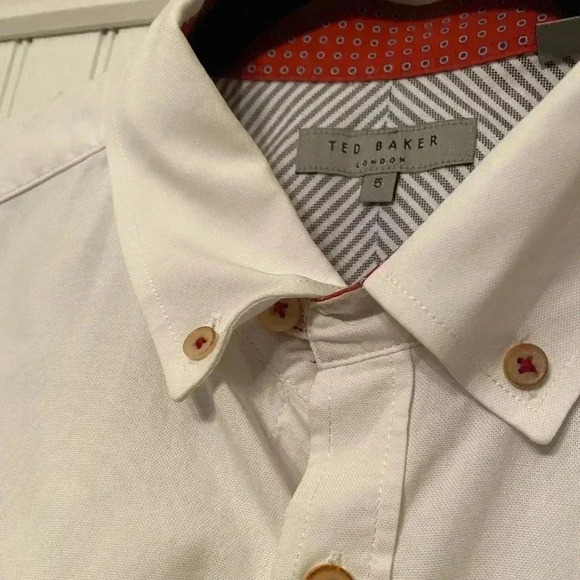 Ted Baker London 100% Cotton White Oxford Button Up Size 5 - Picture 3 of 14